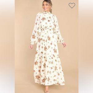 Red Dress Love is In The Air Ivory Dress